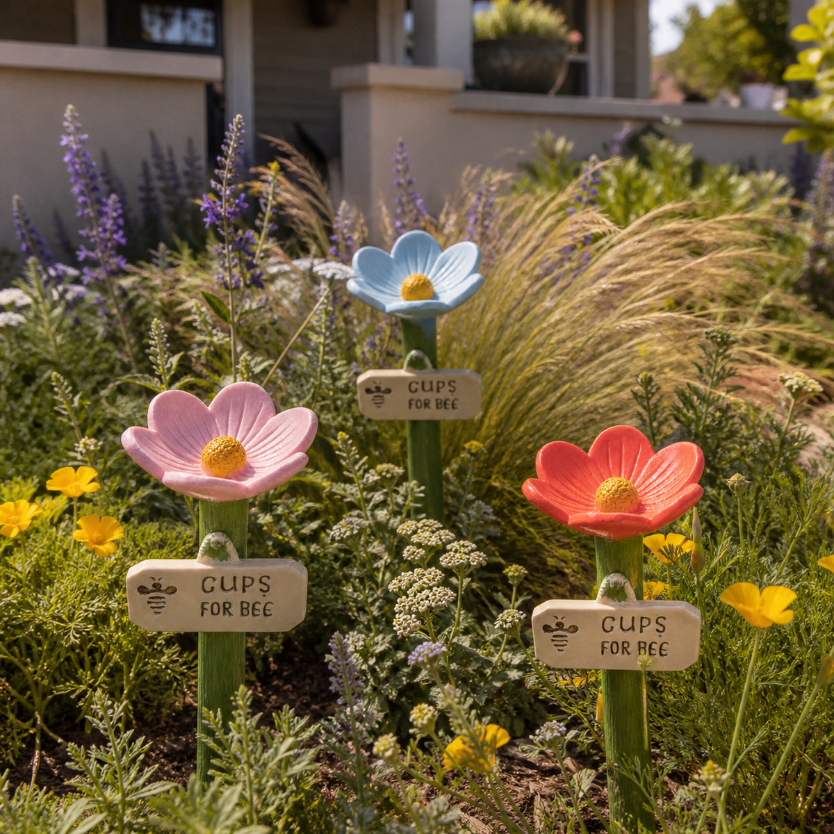 Mabel’s BeeSips – Weatherproof Flower Watering Stations, Set of 4