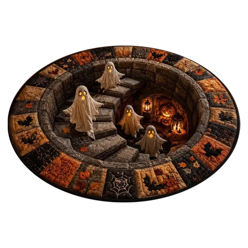 3D Vortex Halloween Rug