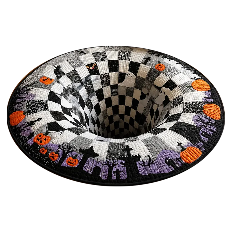3D Vortex Halloween Rug