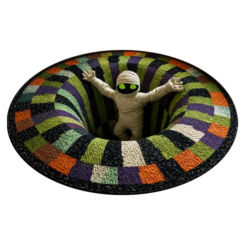 3D Vortex Halloween Rug