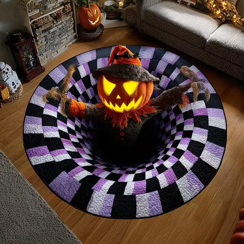 Optical Illusion Halloween Rug