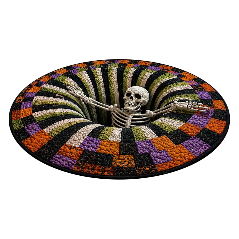 3D Vortex Halloween Rug