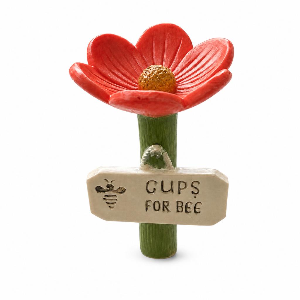 Cups For Bee – Weatherproof Flower Bee Water Station, Set of 4