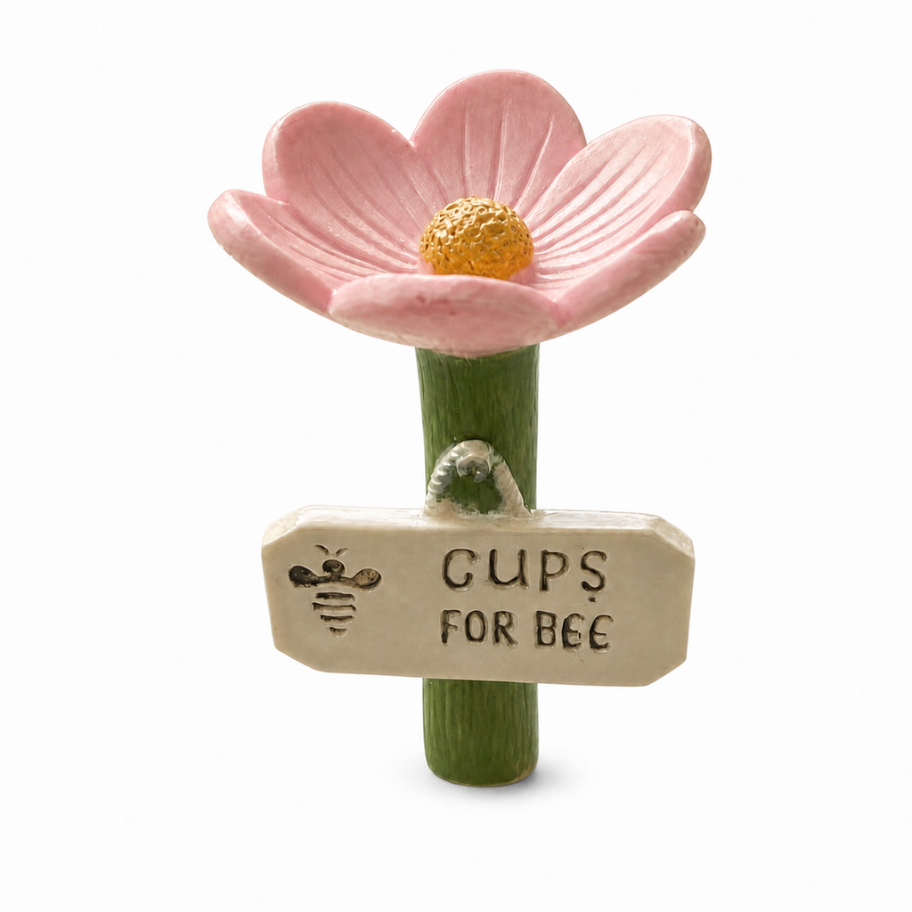 Cups For Bee – Weatherproof Flower Bee Water Station, Set of 4