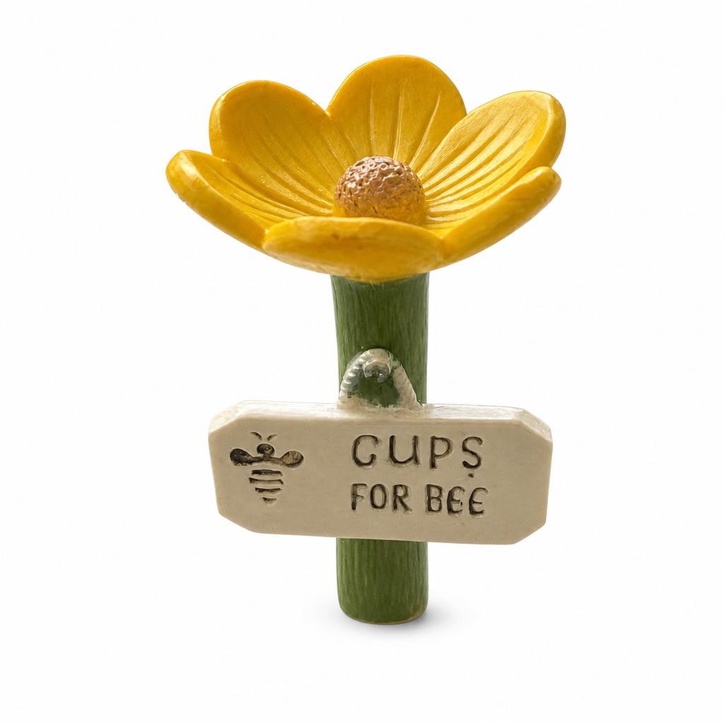Cups For Bee – Weatherproof Flower Bee Water Station, Set of 4