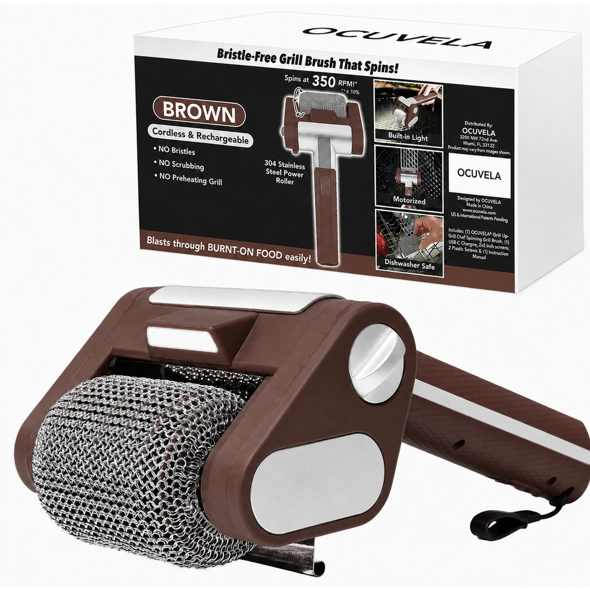 OCUVELA™ SpinRoll Grill Brush