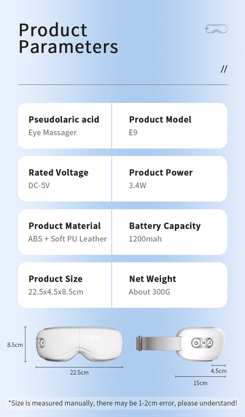 Ocuvela eye massager product specifications
