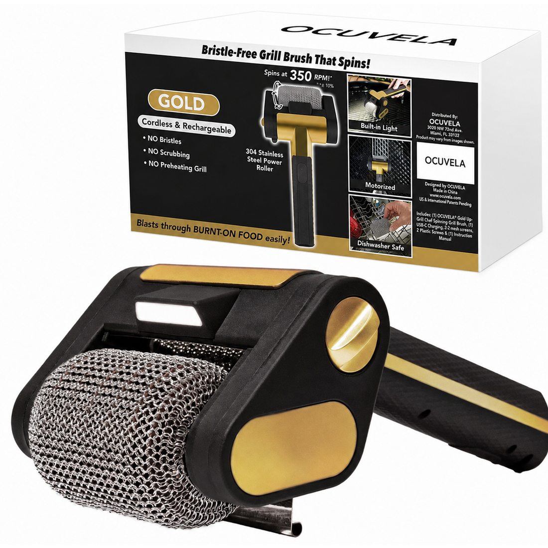 OCUVELA™ SpinRoll Grill Brush