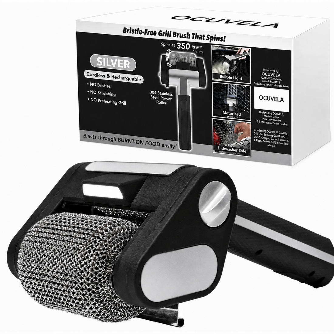 OCUVELA™ SpinRoll Grill Brush