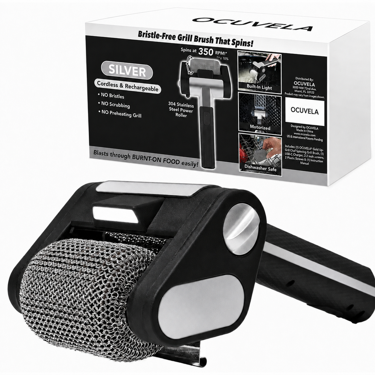 OCUVELA™ SpinRoll Grill Brush